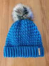 Beanie - Sapphire Wool Popcorn - Adult size