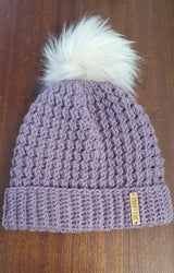 Beanie - Lavender - Wool  - Adult size