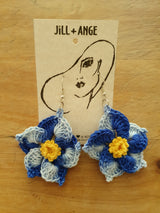 Cornflower Crochet Earrings